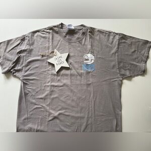 Vintage Port and Company Gray “Wave Length” Surf Shop Logo Graphic Tee, Men’s XL